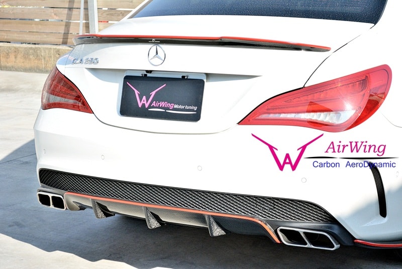 /Mercedes-Benz W117 CLA45 style carbon diffuser- big fin 1